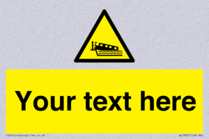 Custom warning grounding narrow boat on lock cill